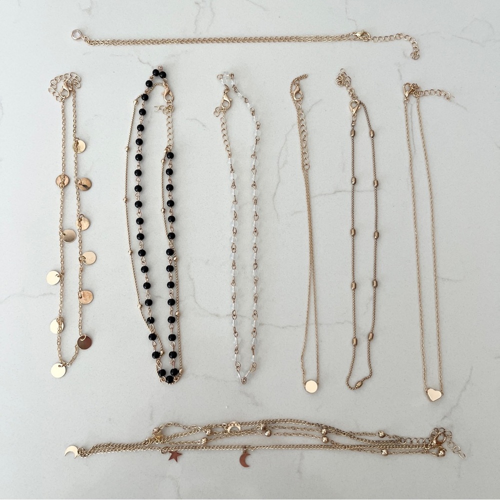 Gold Necklace Set Bundle